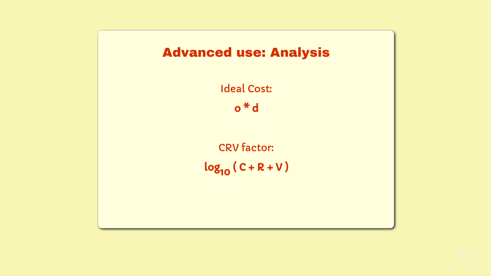 Slide: Ideal Cost and The CRV Factor