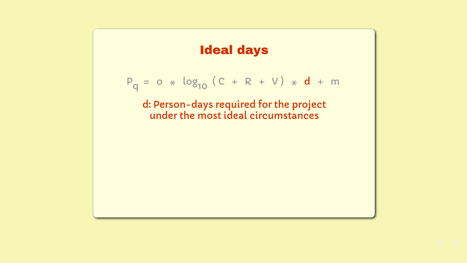 Slide: Time commitment, 'd'