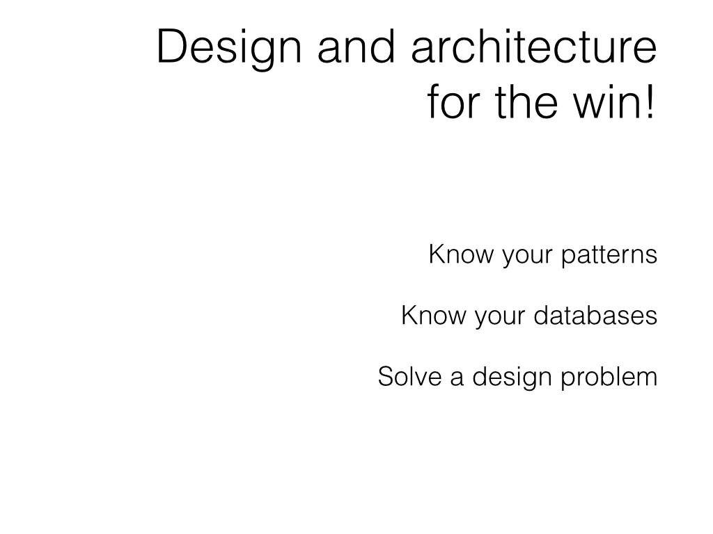 Slide: Candidates - the design and architecture interview