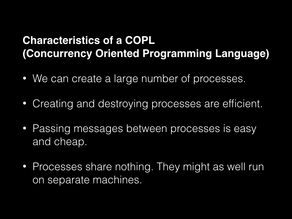 Slide: Concurrency-oriented programming languages