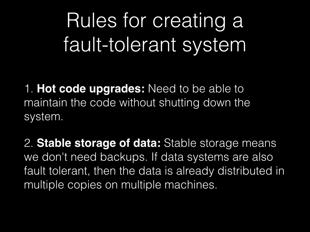 Slide: Hot code swapping, data persistence.