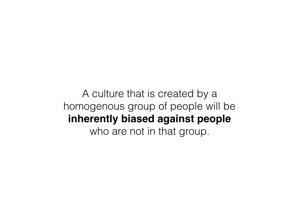 Slide: Homogenity causes bias.