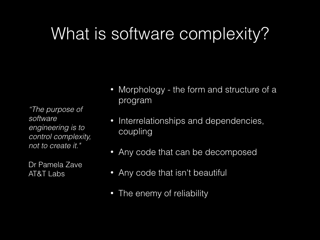Slide: What is software complexity?