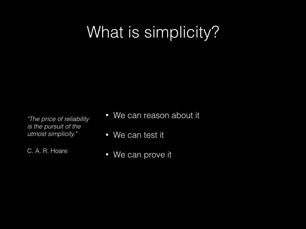 Slide: What is simplicity?