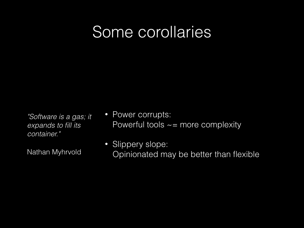 Slide: Corollaries to the simplicity test.